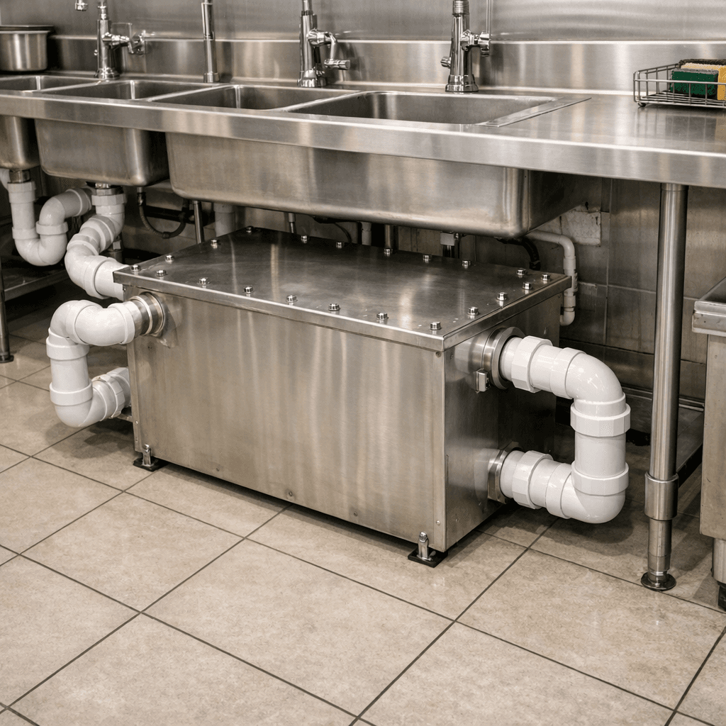 Hotel kitchen grease trap